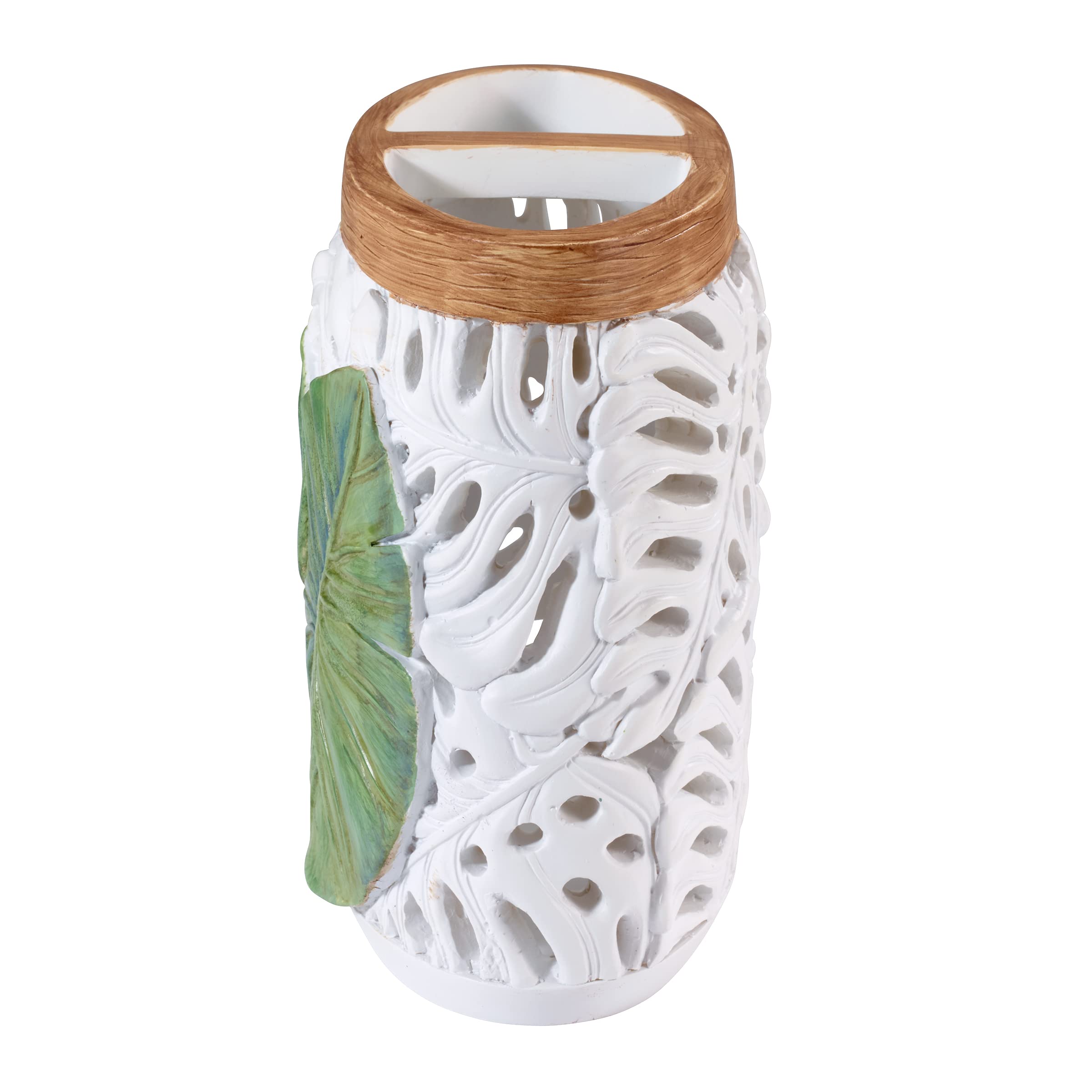 Avanti Linens - Toothbrush Holder, Palm Tree Leaves Inspired Home Decor (Viva Palm Collection)